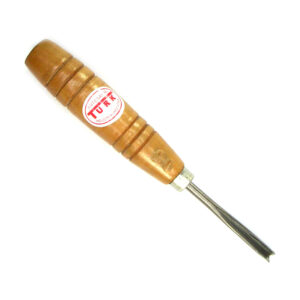 Gubia de acero estudio Turk forma V x1u.