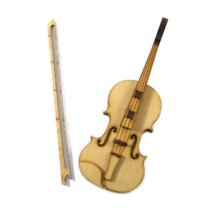 Instrumento 3D decorativo Violin largo 19cm. MDF 3mm
