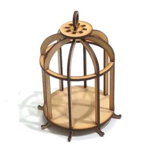 Jaula 3D chica altura 13cm. MDF 3mm