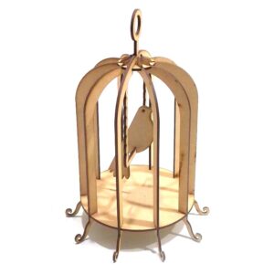 Jaula 3D grande sencilla altura 30cm. MDF 3mm