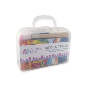 Valija kit de arte mini niños pinturitas crayones temperas fibras