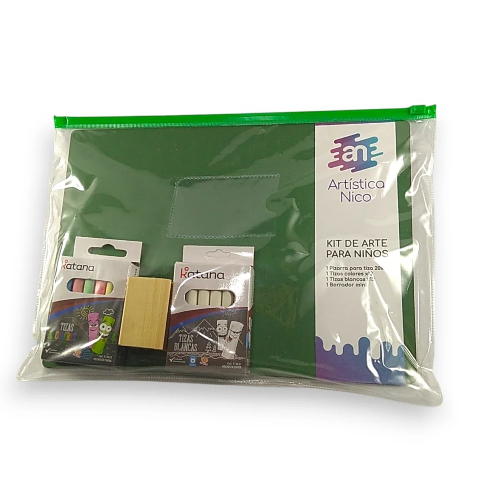 Kit de arte para niños pizarra con tizas y borrador