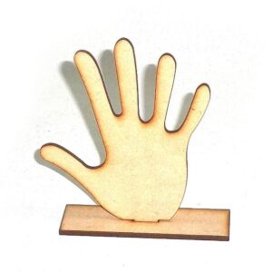 Mano con pie MDF 3mm