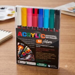 Set marcadores acrilico Plantec Art Nature x8 u. tradicional