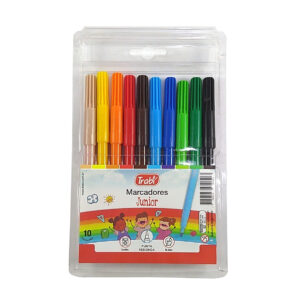 Marcadores fibras Trabi Junior x10 colores pastel