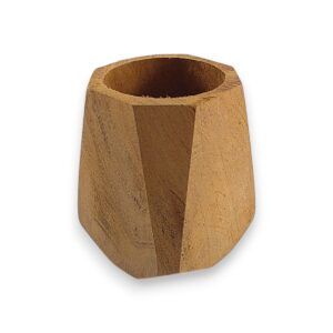 Mate geometrico madera algarrobo crudo para pintar