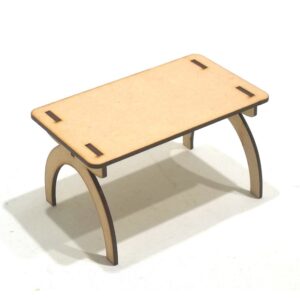 Mesa rectangular para casita de muñecas MDF 3mm