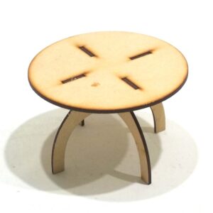 Mesa redonda para casita de muñecas MDF 3mm