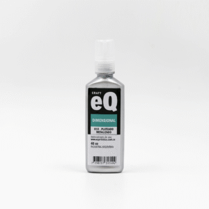 Pintura dimensional metalizada EQarte 40 cc. - Plateado