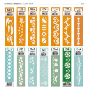 Stencil Plantec mini 4x18 cm.