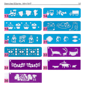 Stencil EQarte mini 5 x 17 cm.