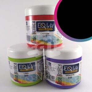 Base acrilica EQarte 200ml. - Negro