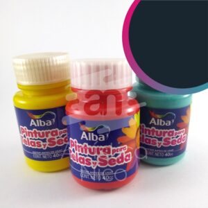 Pintura para telas y seda Alba x 40 ml. - Tradicional - Negro