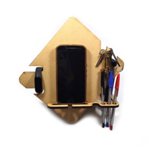 Organizador de objetos con portacelular MDF 5mm