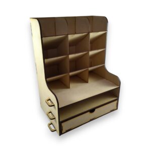 Organizador multiuso MDF 5mm base 22x31cm. altura 42cm.