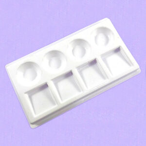 Mezcladora paleta plastica Artmate rectangular 8 cavidades 16x9 cm.