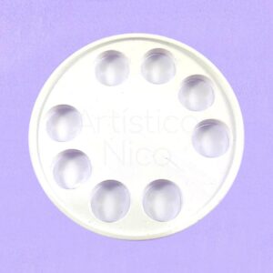 Mezcladora paleta plastica economica redonda 12cm. 8 cavidades