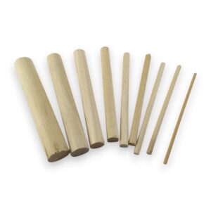 Palitos kit puntillismo de madera medidas 2-3-4-5-6-8-10-12-14 mm.