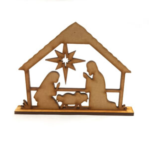 Pesebre souvenir 11x9 cm. MDF 3mm