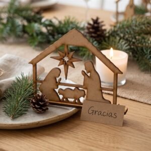 Pesebre souvenir 11x9 cm. MDF 3mm
