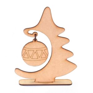 Pino con adorno colgante 20 cm. MDF 3mm