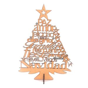 Pino con frase grande 20x30 cm. MDF 3mm