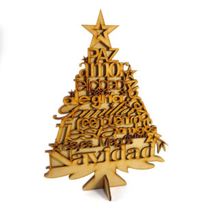 Pino con frase grande 20x30 cm. con fondo MDF 3mm