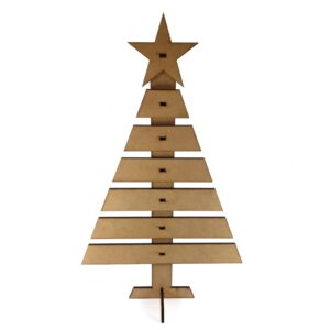 Pino con 6 tablas y estrella altura 60cm MDF 5mm