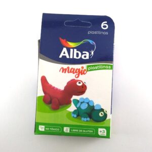 Plastilina Alba Magic 6 colores surtidos x 20 gr.