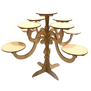 Porta-cupcake candelabro diametro 40 cm. altura 26 cm. MDF 3mm