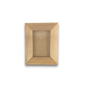Portaretrato marco de kiri con vidrio para pintar 7x12 cm. plana 2 cm.