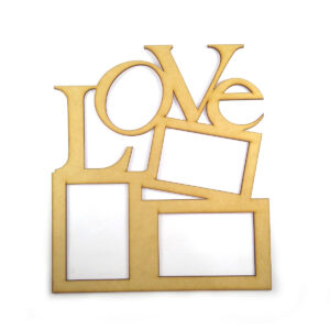 Marco multiple para 3 fotos 10x15 modelo Love MDF 3mm