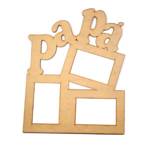 Marco multiple para 3 fotos 10x15 modelo Papa MDF 3mm