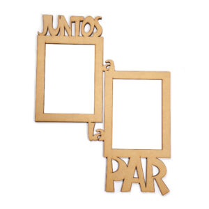 Marco multiple para 2 fotos 13x18 modelo Juntos a la par MDF 3mm