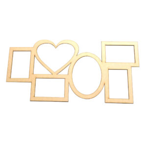 Marco multiple para 6 fotos 10x15 simple MDF 3mm