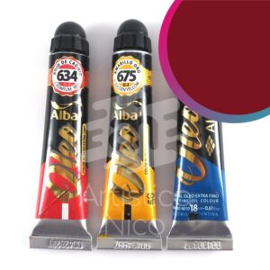 Oleo extrafino profesional Alba x 18 ml. G3 - Rojo carmin 687