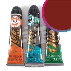 Oleo extrafino profesional Alba x 60 ml. G1 - Rojo indio 669