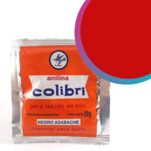Anilina Colibri comun para teñido en frio x 20 gr. - Rojo fuerte