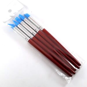 Set de pinceles de goma mediano x5 u. ancho de goma 5mm