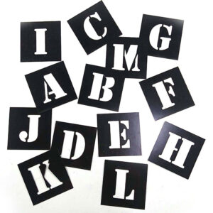 Stenciles Artistica Nico abecedario individual altura 9 cm. x28 letras