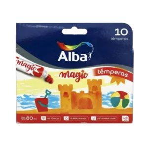 Tempera escolar AlbaMagic x 8 cc. surtido x 10 u.