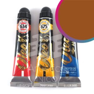 Oleo extrafino profesional Alba x 18 ml. G1 - Tierra siena natural 663