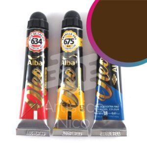 Oleo extrafino profesional Alba x 18 ml. G1 - Tierra sombra tostada 668