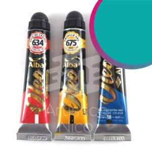 Oleo extrafino profesional Alba x 18 ml. G3 - Titanato turquesa 606