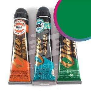 Oleo extrafino profesional Alba x 60 ml. G4 - Titanato verde 607