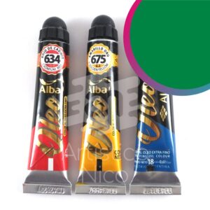 Oleo extrafino profesional Alba x 18 ml. G4 - Titanato verde 607
