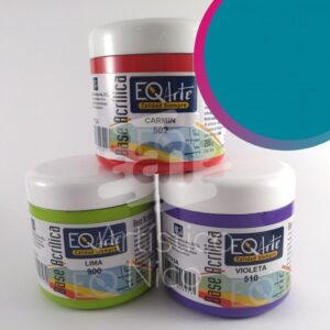Base acrilica EQarte 200ml. - Turquesa
