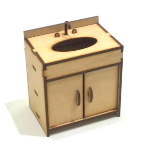 Lavabo vanitory para casita de muñecas MDF 3mm