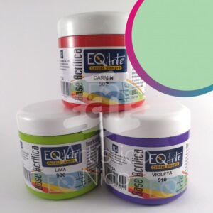 Base acrilica EQarte 200ml. - Verde calma