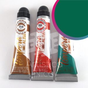 Tempera gouache profesional Alba x 18 ml. G1 - Verde oscuro 758